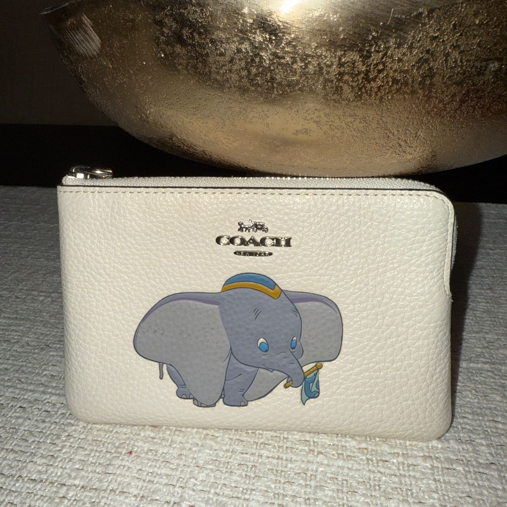 Coach Ivory Wristlet Disney Dumbo Pouch